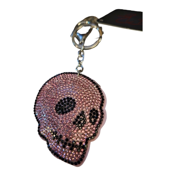 Pink Rhinestone Skull Keychain-NWT - Picture 4 of 5